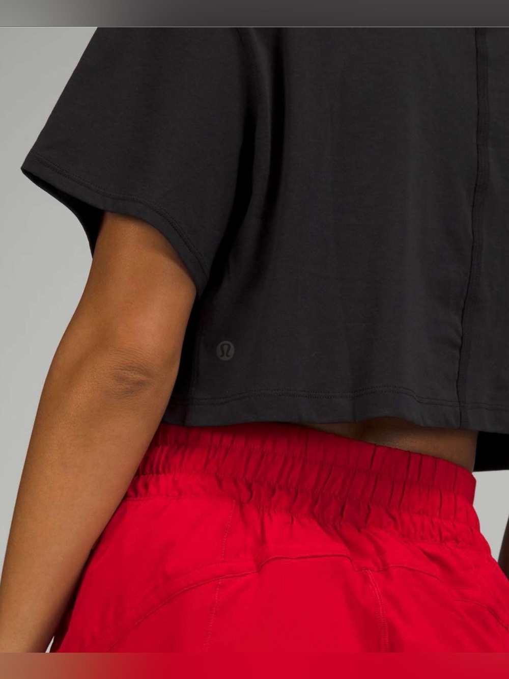 Lululemon Women 4 Black All Yours Cropped T-Shirt Athletic Activewear Athleisure - Picture 4 of 14